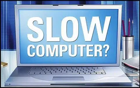 slow laptop running old hardware in London repair shop"